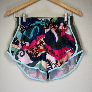 Women's Nike Dri-Fit Athletic Running Botanical Pattern Shorts Size Medium
